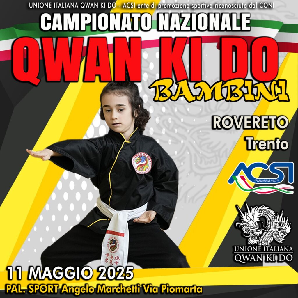 Locandina Campionato Nazionale Qwan Ki Do Bambini 2025