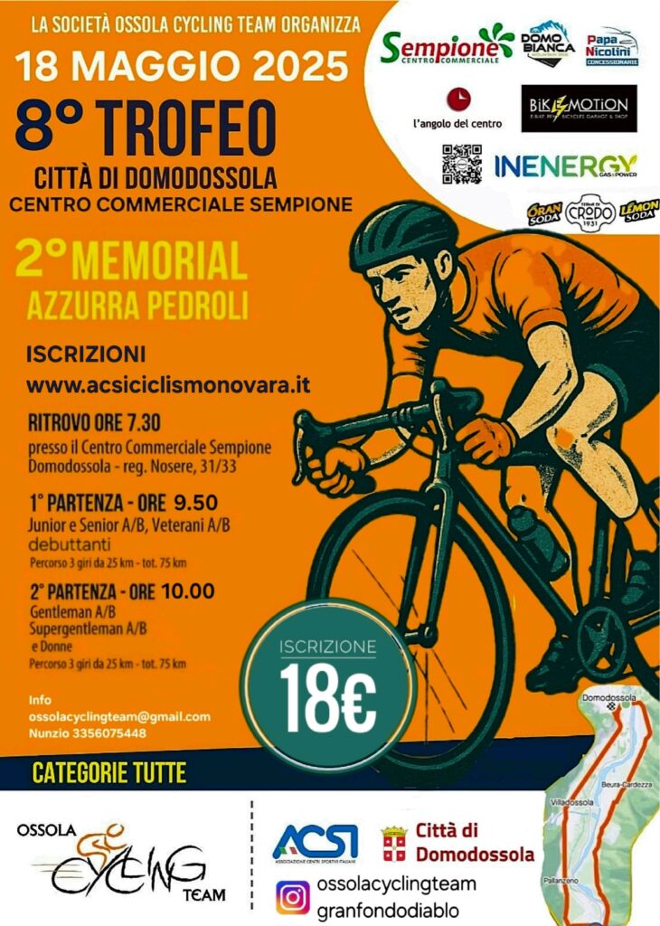8° trofeo città di Domodossola - 18 Maggio 2025