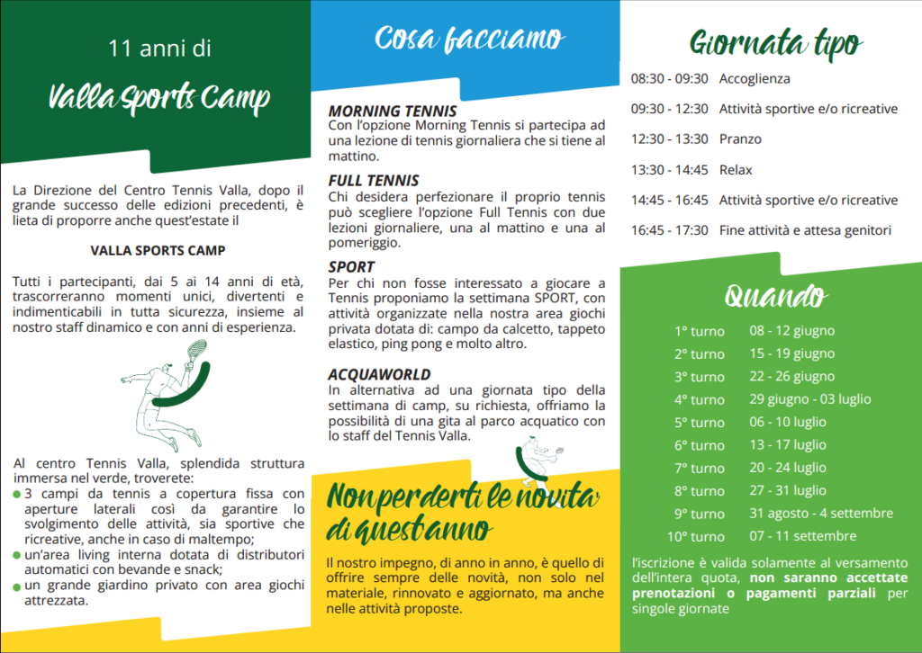 Programma - Valla Sports Camp Summer 2026