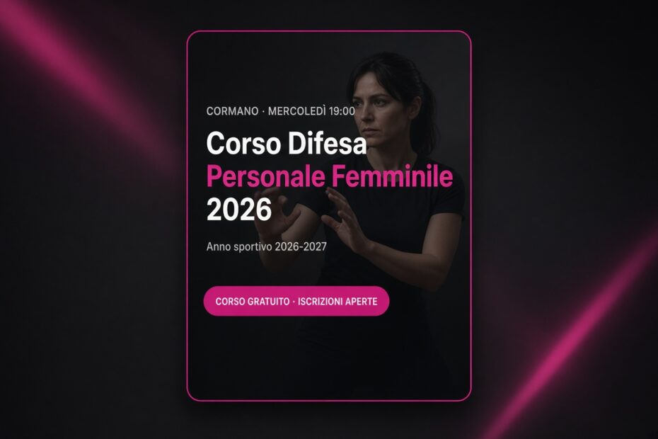 copertina-post - Corso Difesa Personale Femminile Cormano 2026